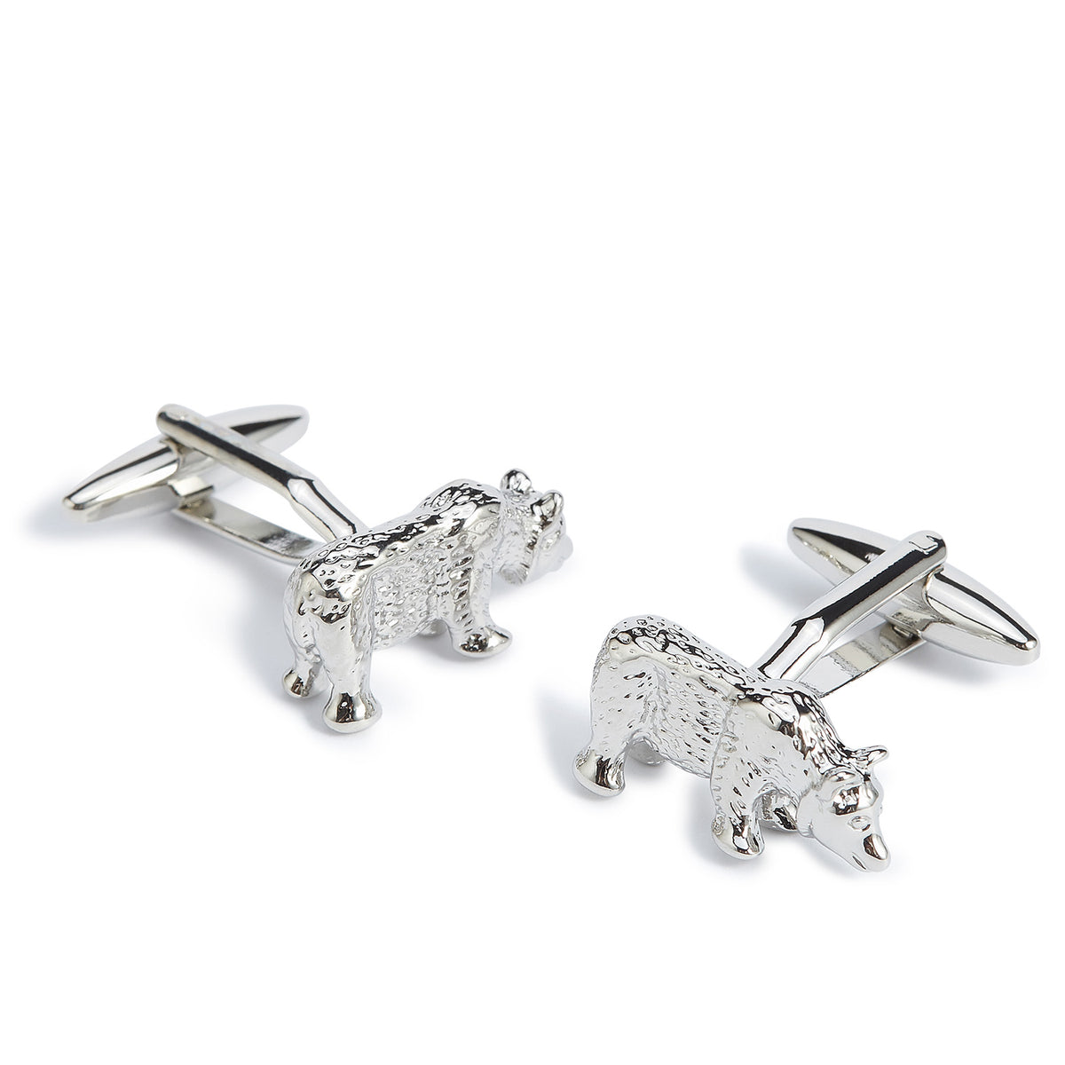 Hardy Bear Cufflinks | Grizzly Boar Sterling Silver Mens Cuff Links