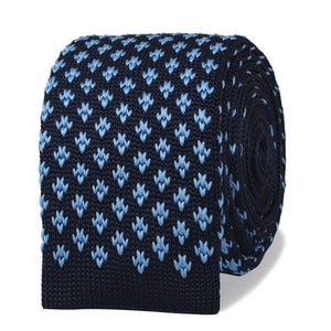 Blue Steel Knitted Tie