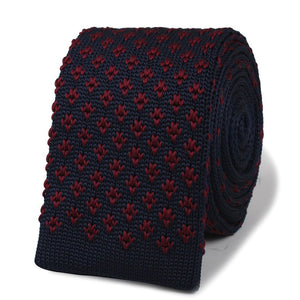 John D Rockefeller Maroon Knitted Tie