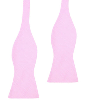 Light Pink Cotton Pinstripes Self Tie Bow Tie