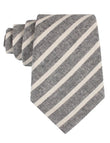 Adana Black Chalk Stripe Linen Tie