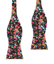 Amaryllis Black Liberty Floral Self Bow Tie