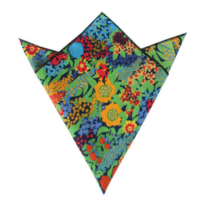 Amazonian Jungle Floral Pocket Square