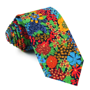 Amazonian Jungle Floral Skinny Tie