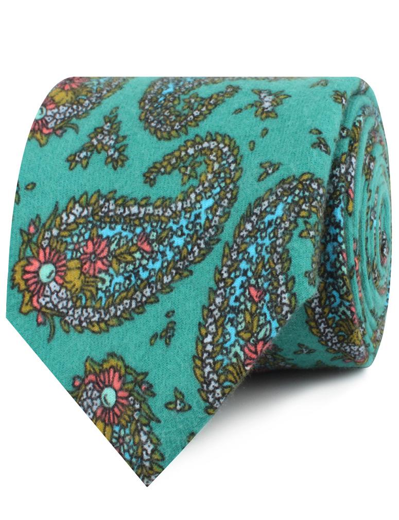 Amer Fort Teal Paisley Neckties