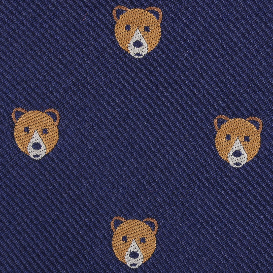 American Brown Bear Fabric Self Bowtie