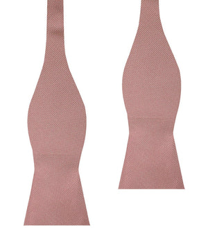 Antique Dusty Rose Weave Self Bow Tie