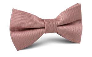 Antique Dusty Rose Weave Bow Tie