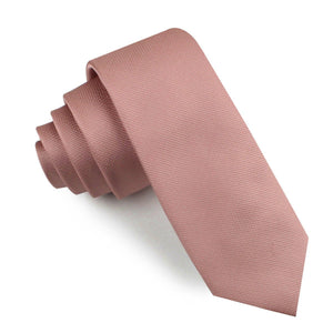 Antique Dusty Rose Weave Skinny Tie