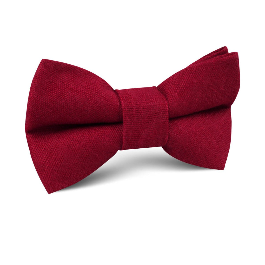 Apple Maroon Linen Kids Bow Tie