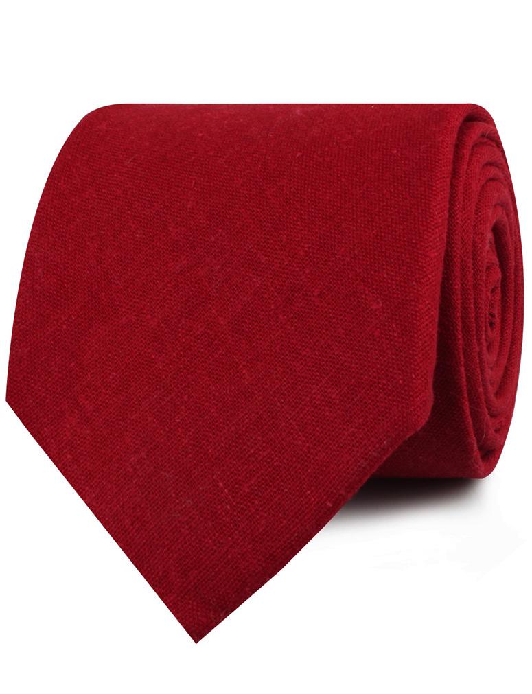 Apple Maroon Linen Neckties