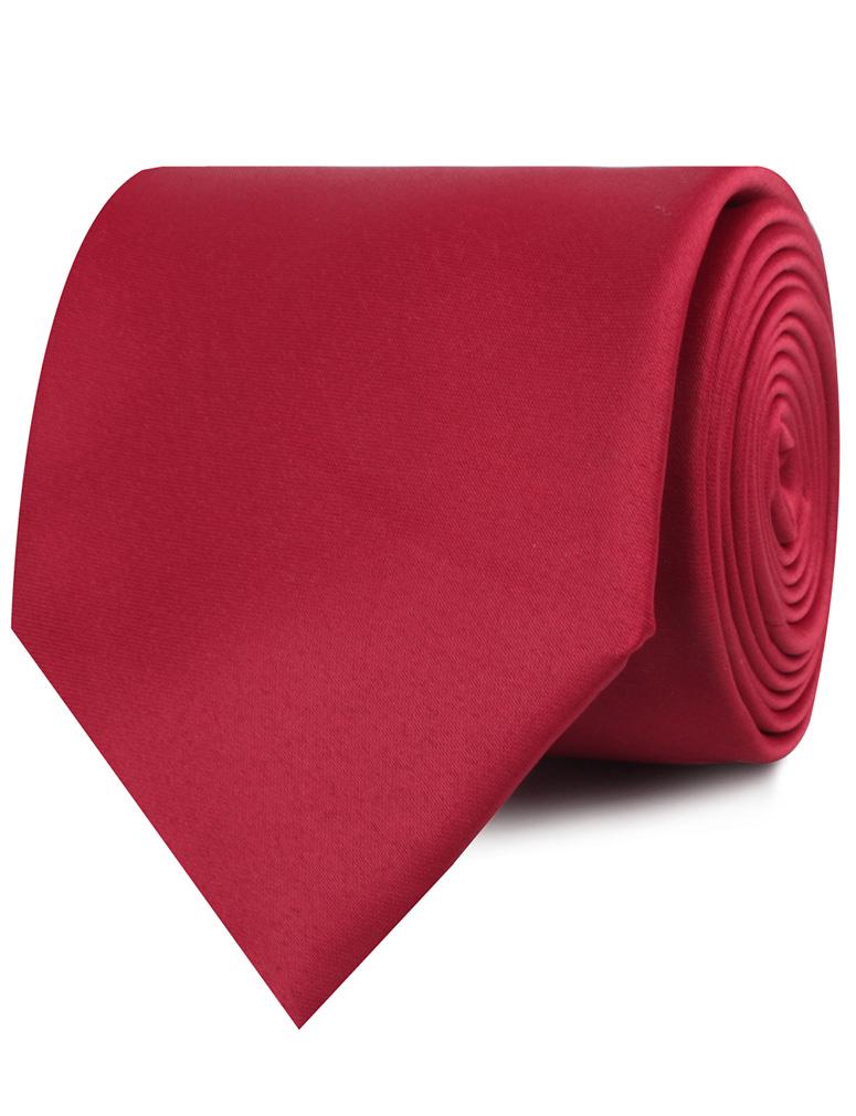 Apple Maroon Satin Neckties