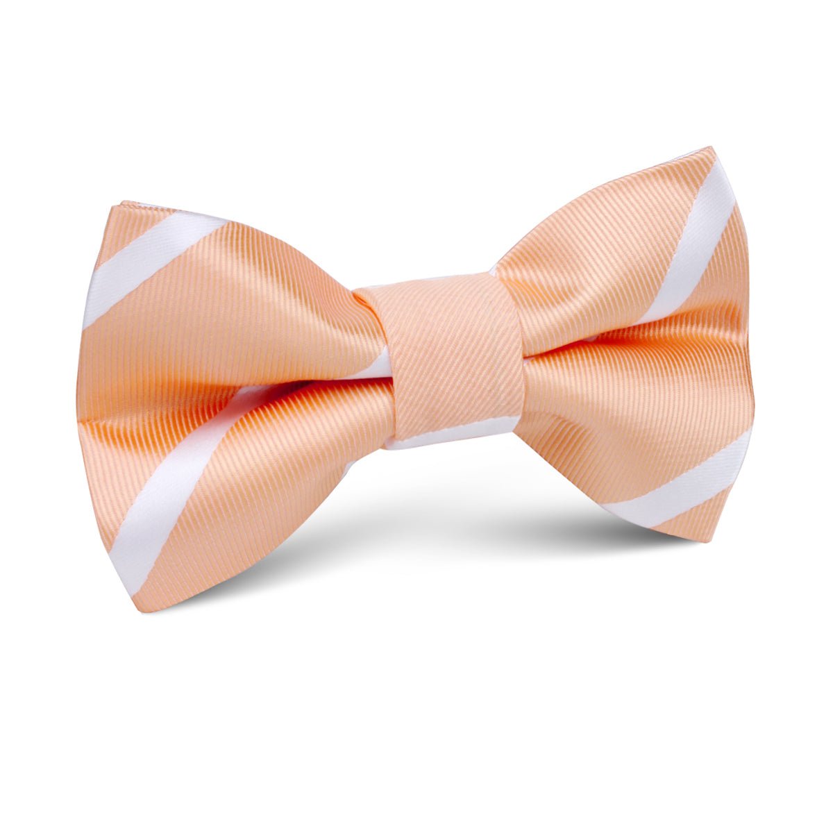 Apricot Striped Kids Bow Tie