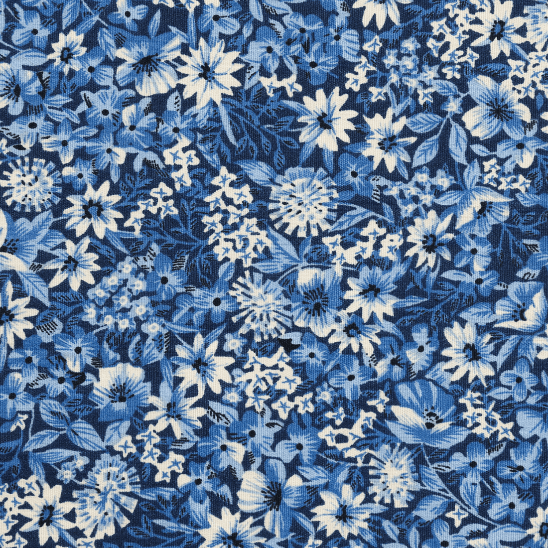 Arctic Azure Floral Pocket Square