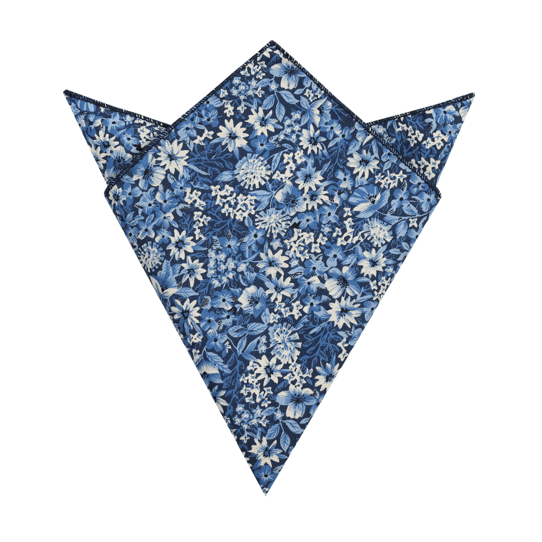 Arctic Azure Floral Pocket Square