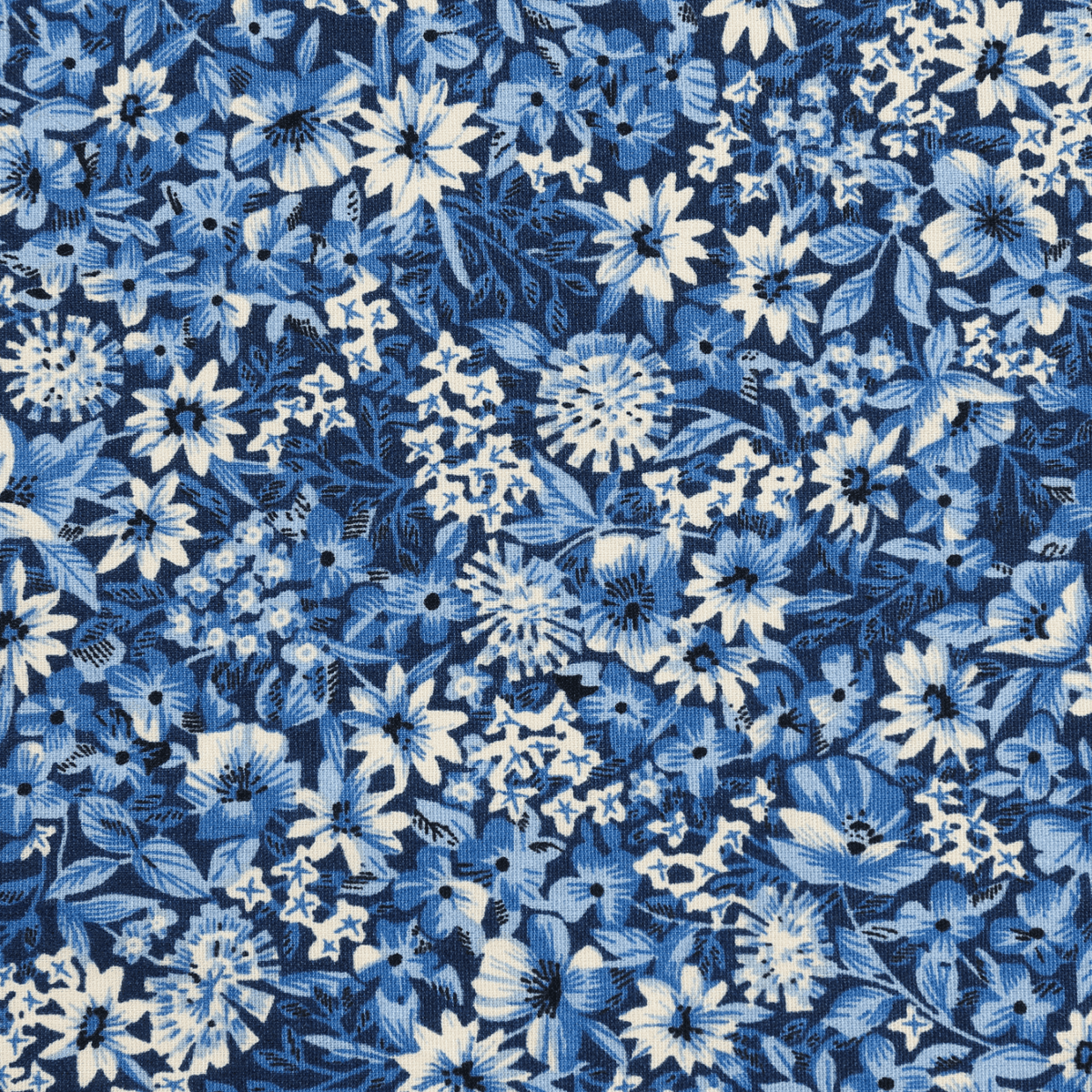 Arctic Azure Floral Tie Fabric