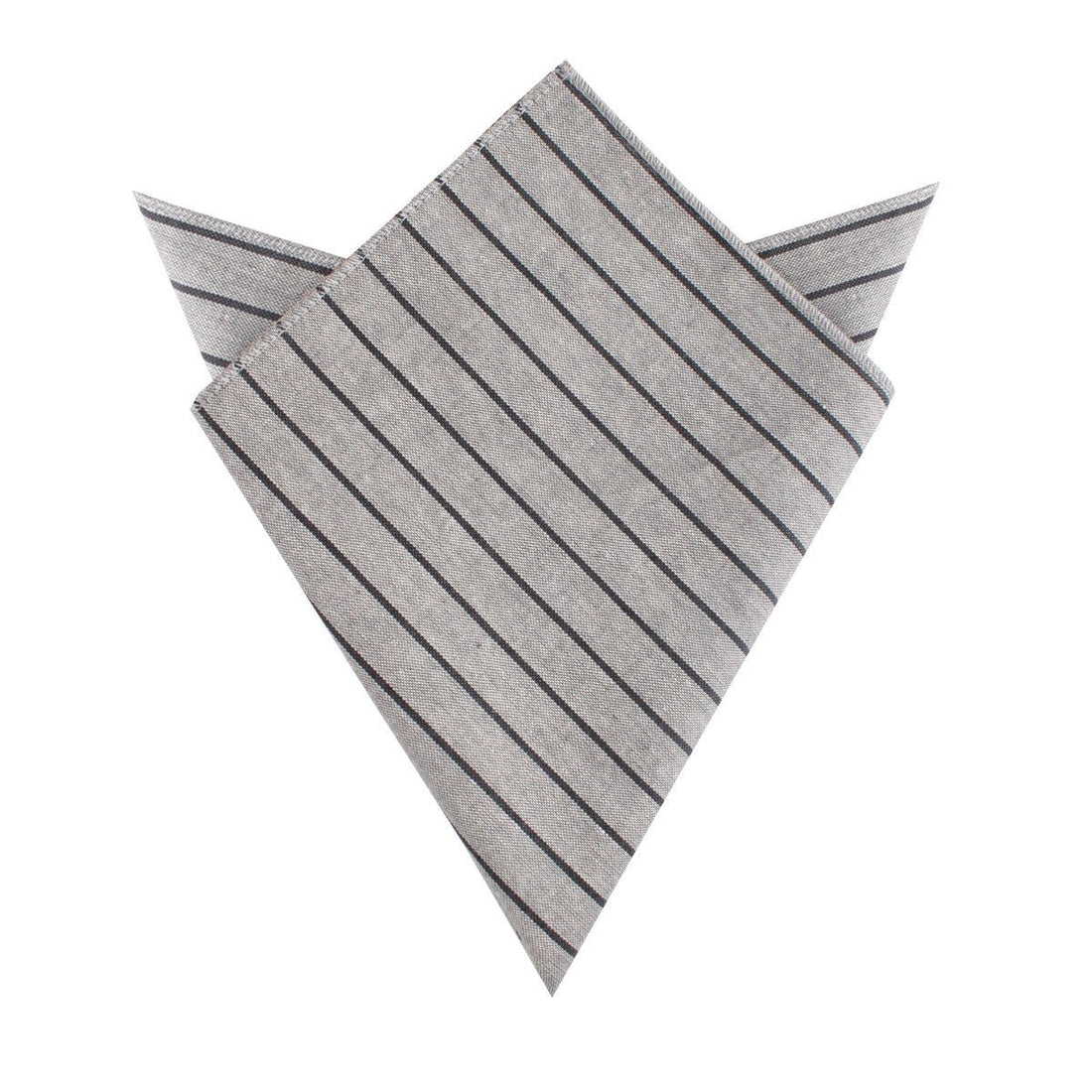 Ash Gray Pinstripe Pocket Square