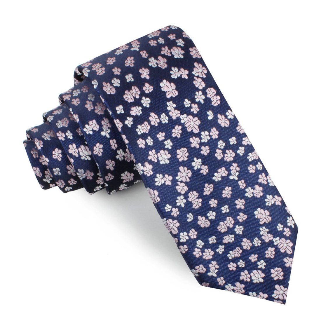 Aster Amellus Lilac Floral Skinny Tie