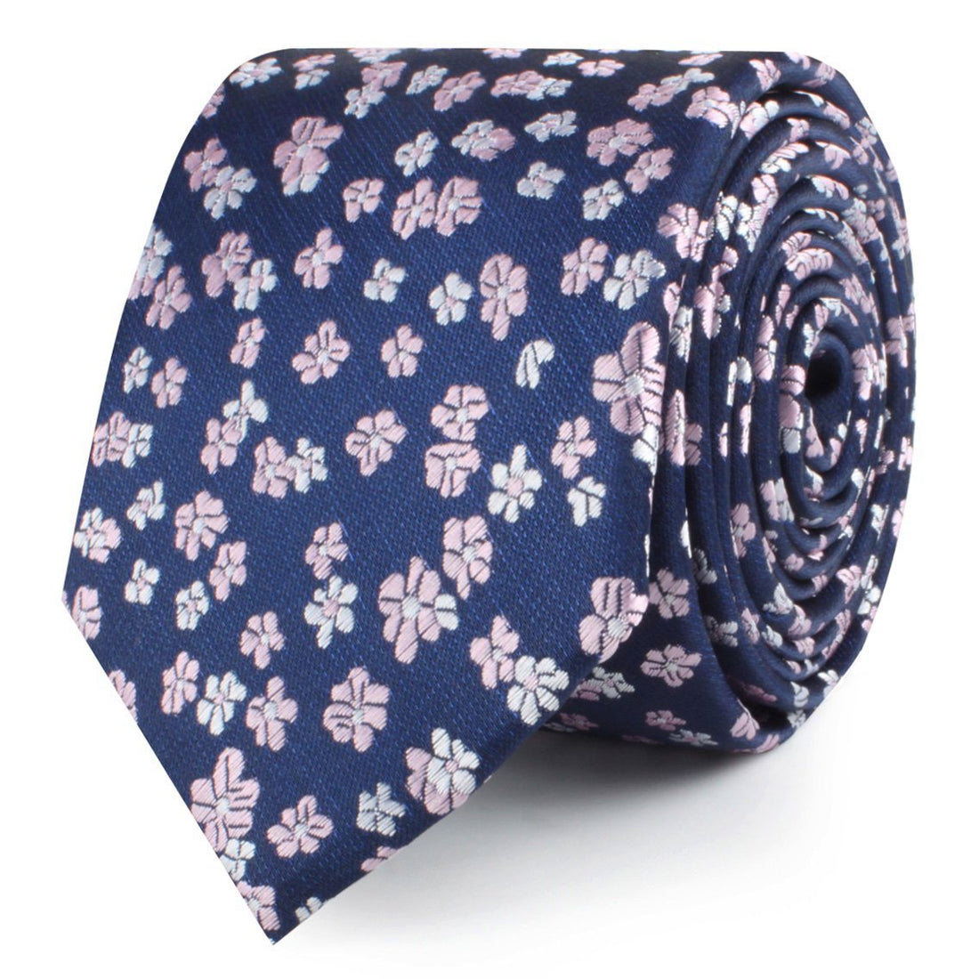 Aster Amellus Lilac Floral Skinny Ties