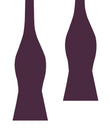 Aubergine Purple Satin Self Bow Tie