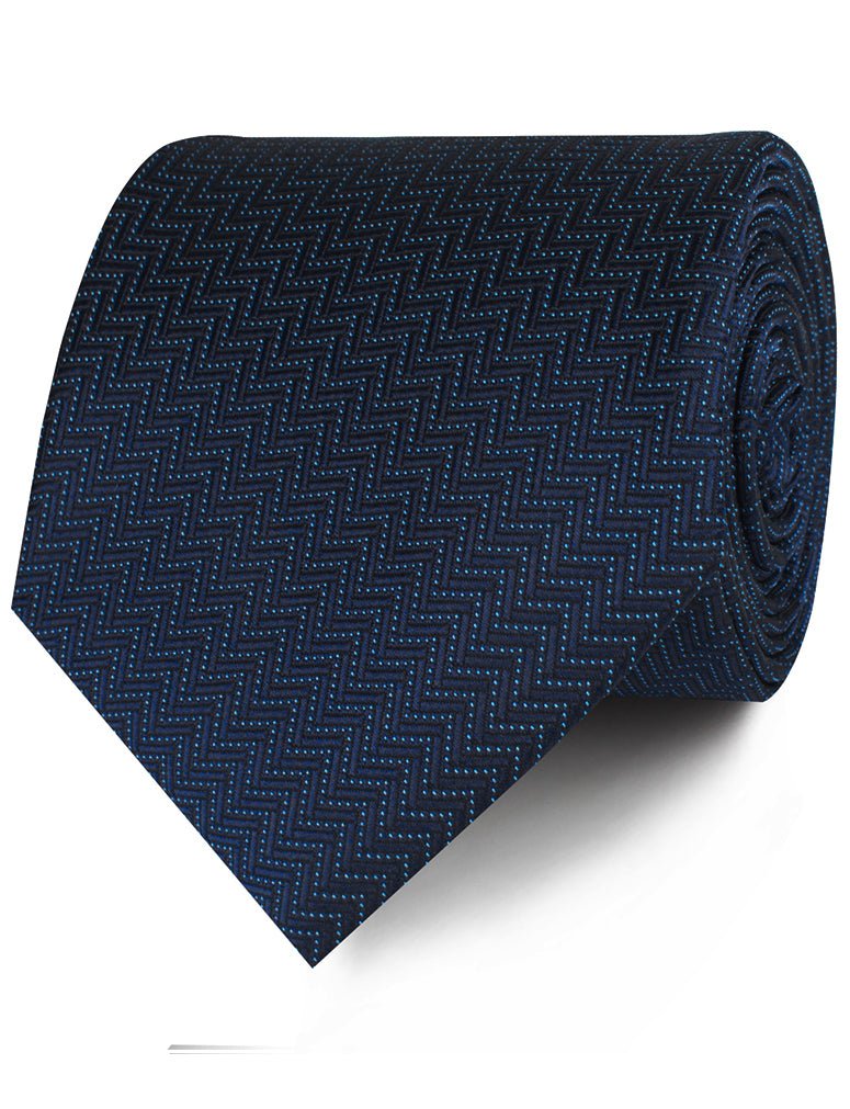 Aztec Blue Herringbone Neckties