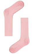 Baby Pink Textured Cotton-Blend Socks