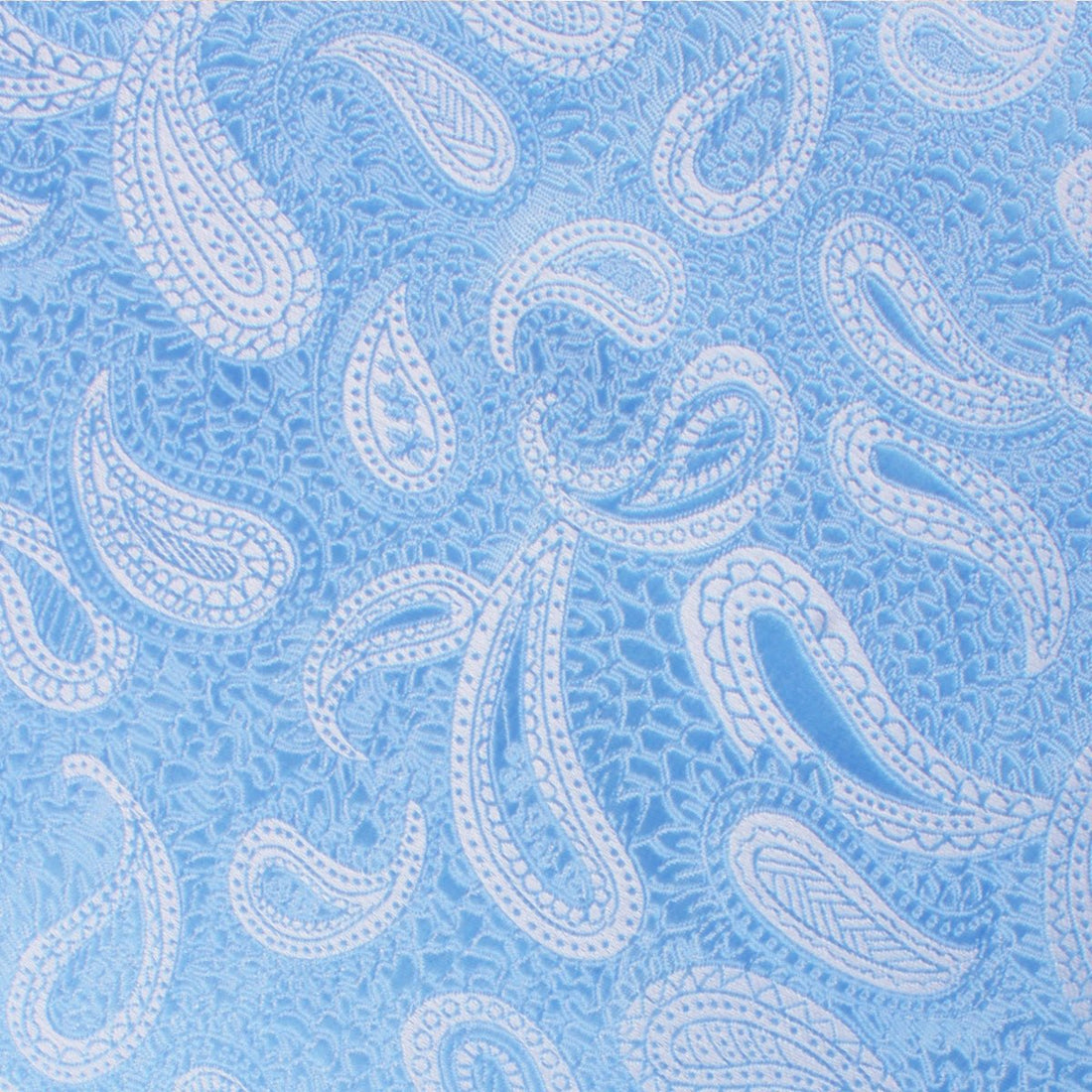 Baby Blue Teardrop Paisley Kids Bow Tie Fabric