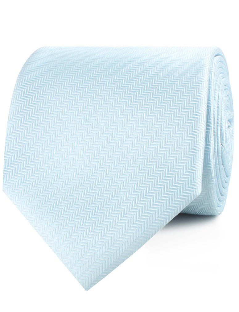 Baby Blue Herringbone Chevron Neckties