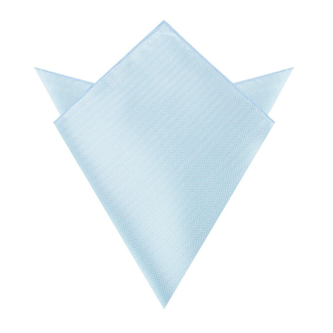 Baby Blue Herringbone Chevron Pocket Square