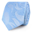 Baby Blue Teardrop Paisley Skinny Ties