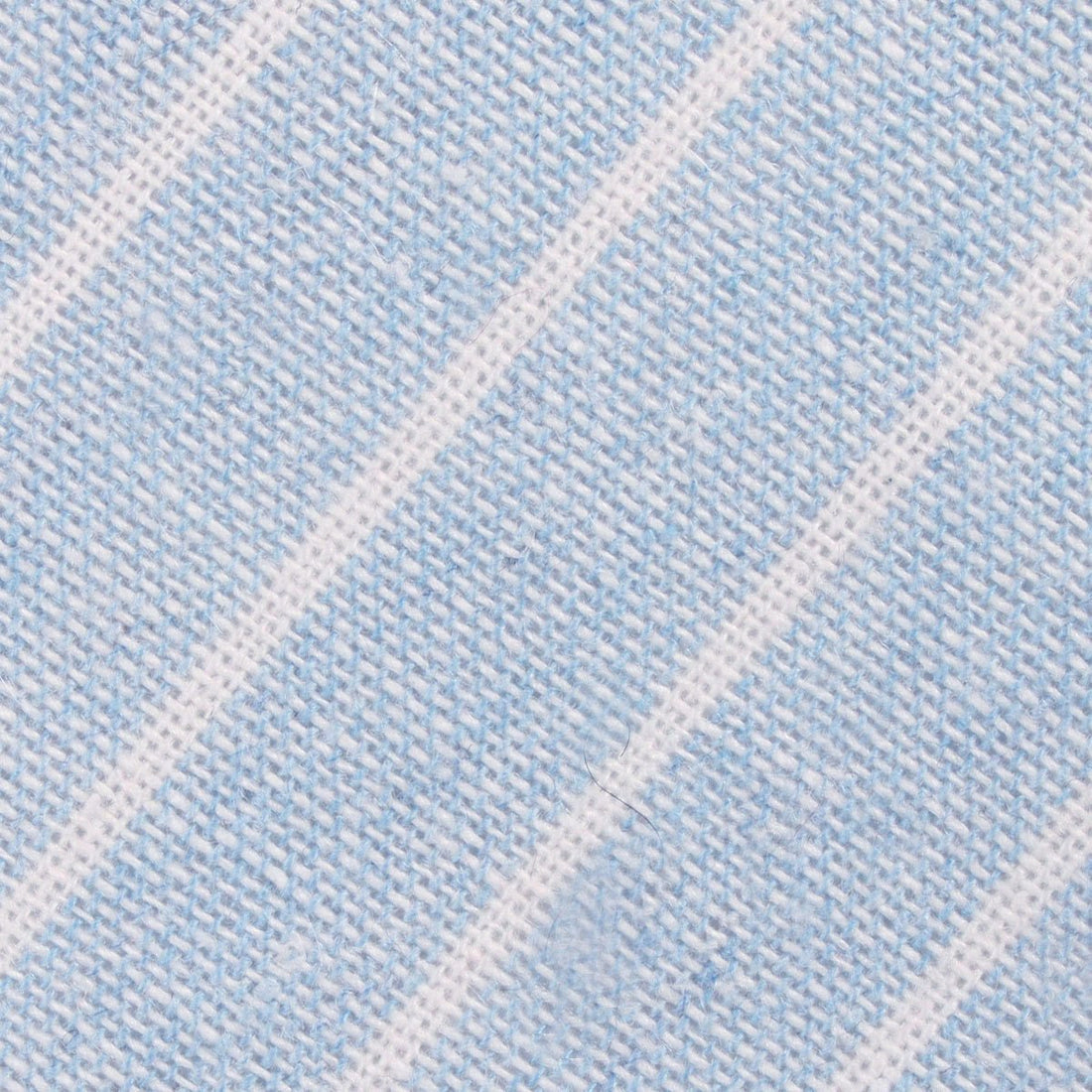 Baby Blue Wide Pinstripe Linen Fabric Necktie