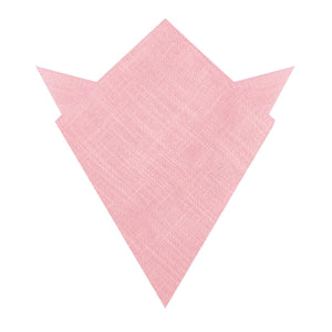 Baby Pink Chevron Linen Pocket Square