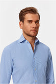 Bachman Blue Stripe Poplin Easy Care Shirt