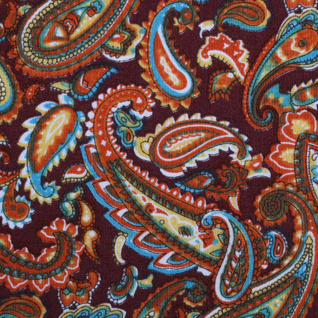 Baku Paisley Orange Fabric Necktie