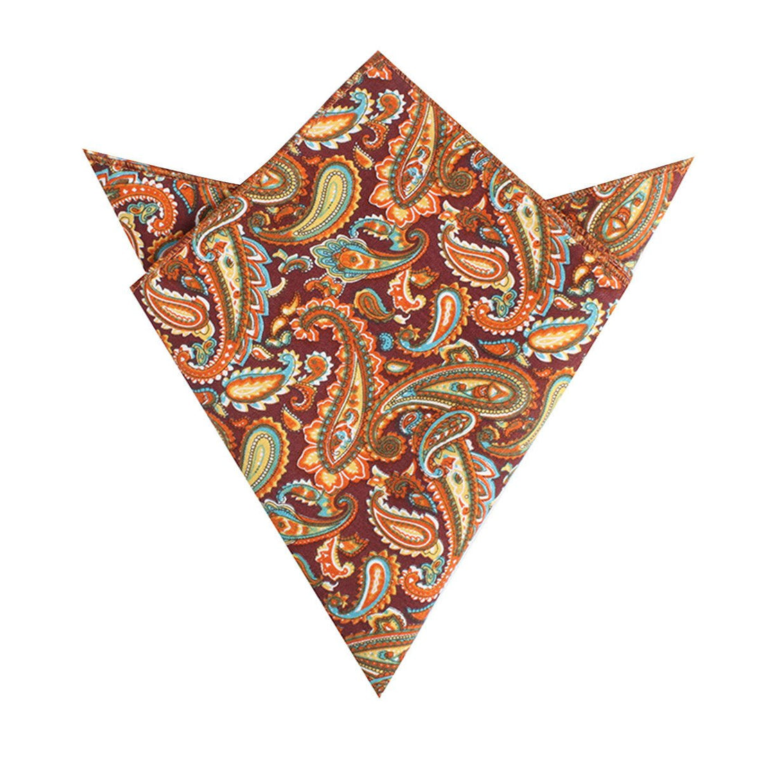 Baku Paisley Orange Pocket Square