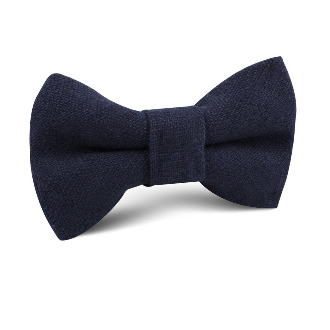 Baltic Sea Midnight Blue Linen Kids Bow Tie