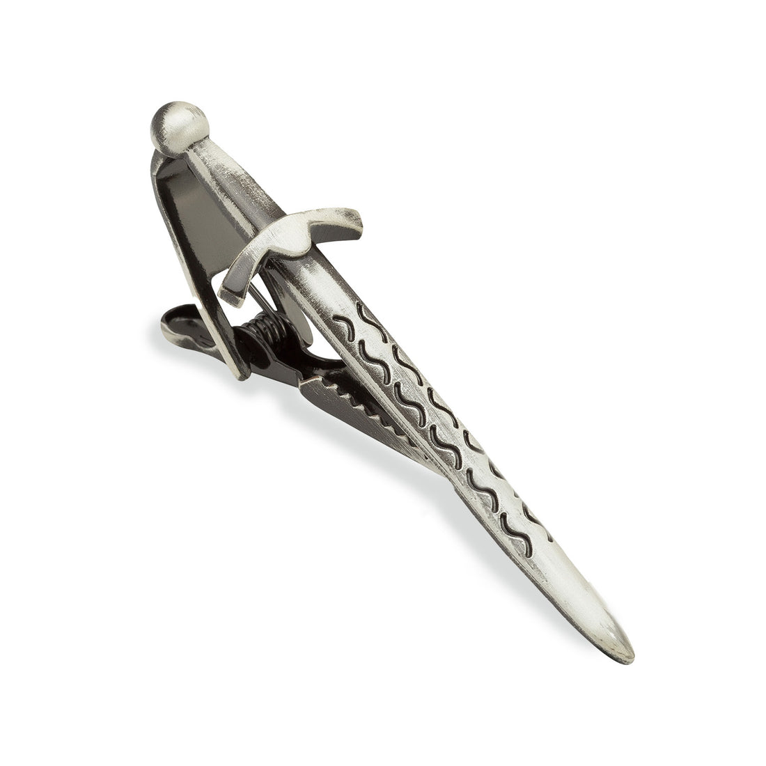 Barbossa Antique Silver Sword Tie Bar