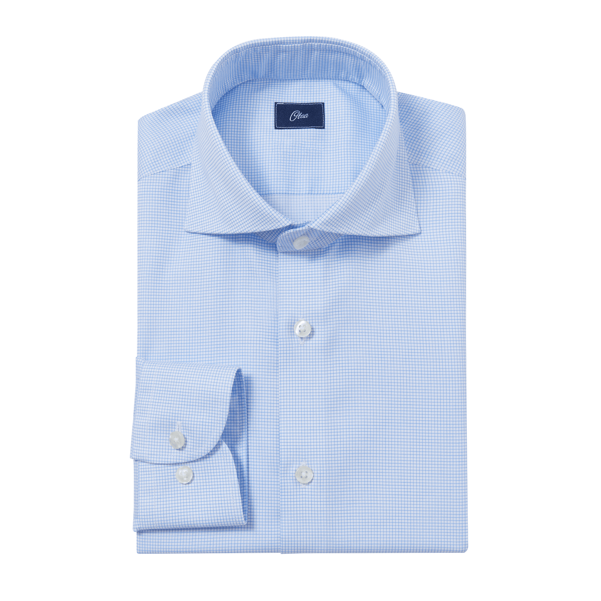 Bateman Blue Weave Dobby Non-Iron Shirt