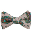 Bay of Kotor Light Brown Paisley Self Bow Tie Folded Up