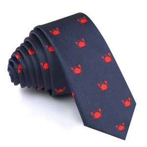 Beach Sand Crab Skinny Tie