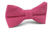 Begonia Hot Pink Linen Bow Tie