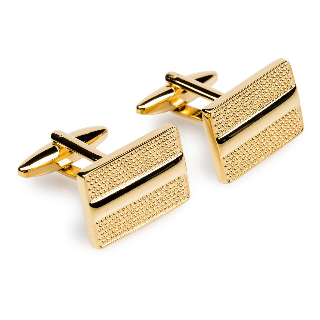 Audisio Gold Rectangle Mens Cufflinks