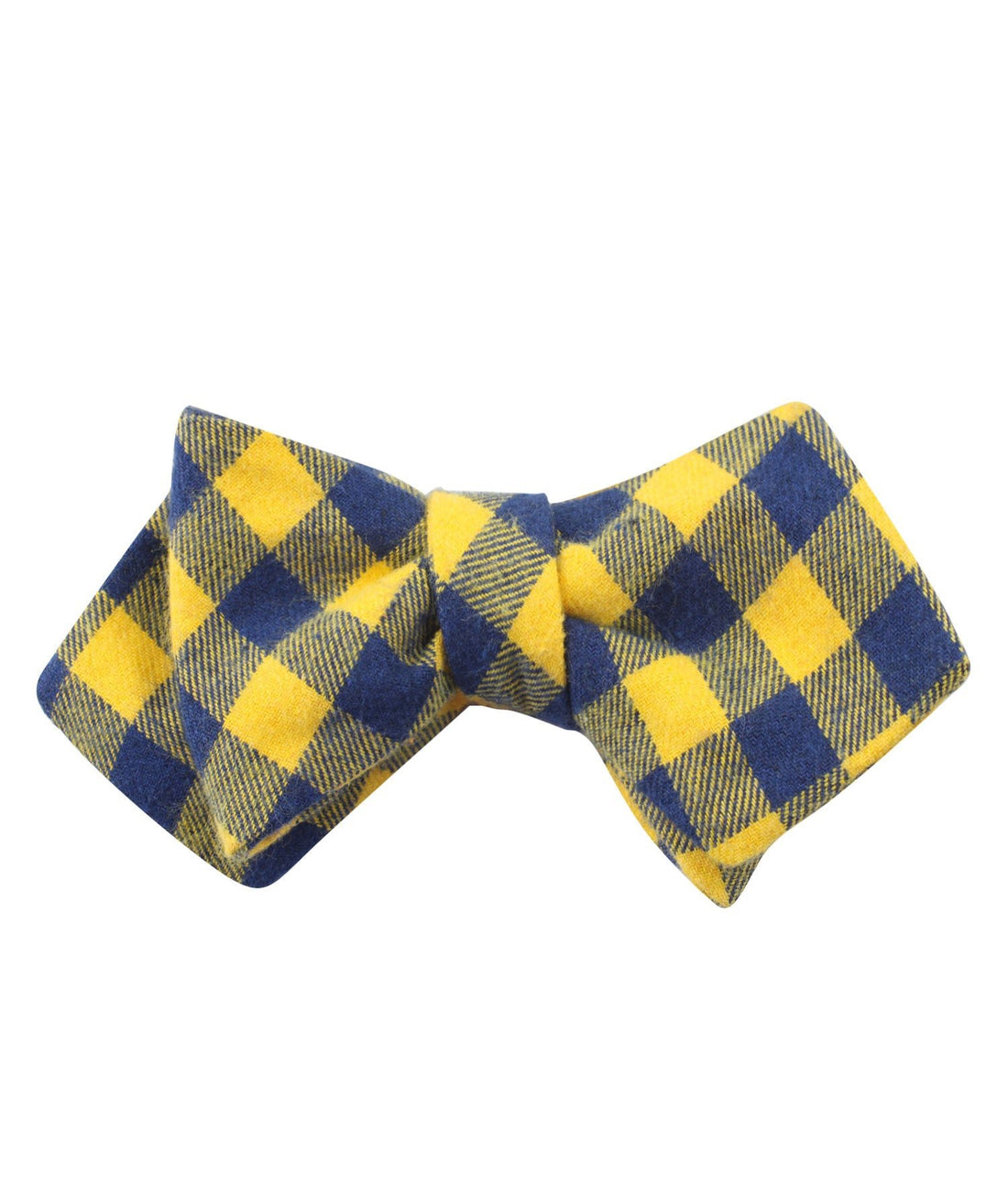 Bert Yellow Gingham Diamond Self Bowtie