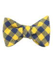 Bert Yellow Gingham Self Tied Bowtie