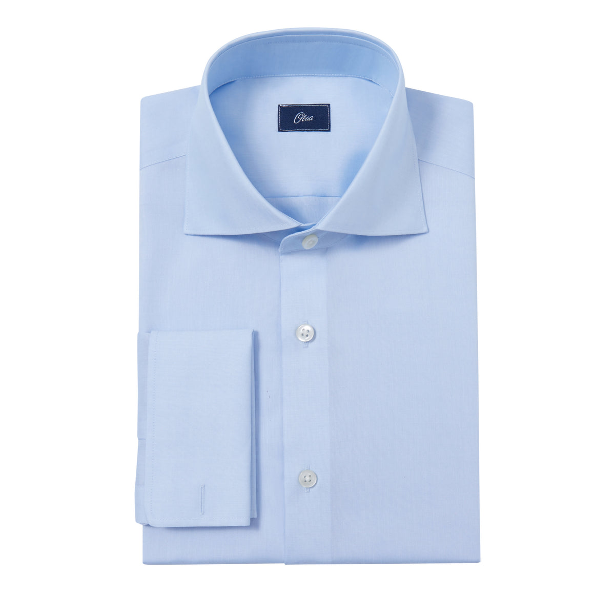 Beverly Blue Oxford Easy Care French Cuff Shirt