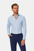 Beverly Blue Oxford Easy Care French Cuff Shirt