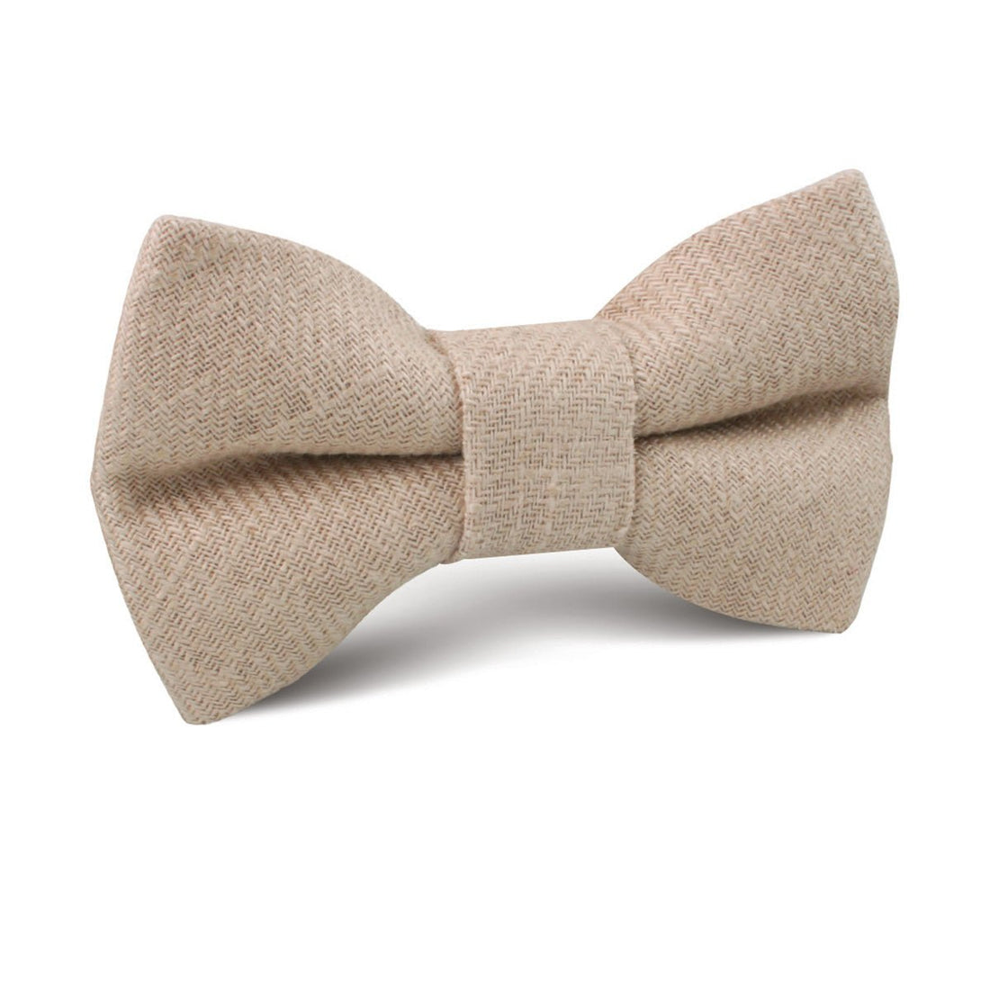 Biscotti Beige Linen Kids Bow Tie