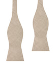 Biscotti Beige Linen Self Bow Tie 