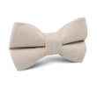 Biscotti Cream Linen Kids Bow Tie