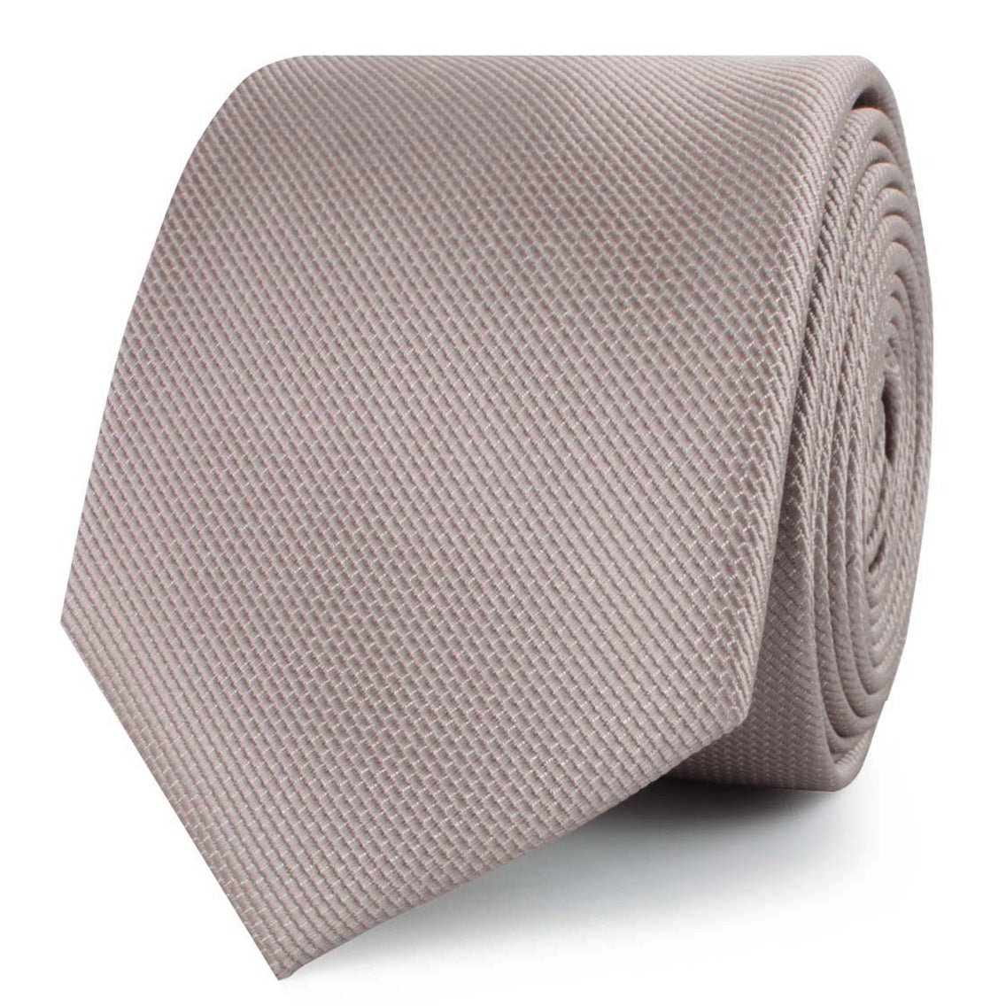 Biscotti Grey Weave Skinny Ties